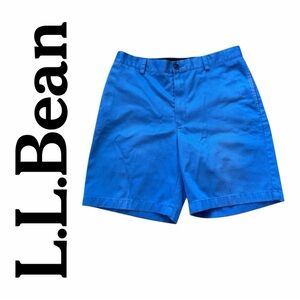 L.L. Bean Men's Size 32 Blue 100% Cotton Classic Chino Shorts READ